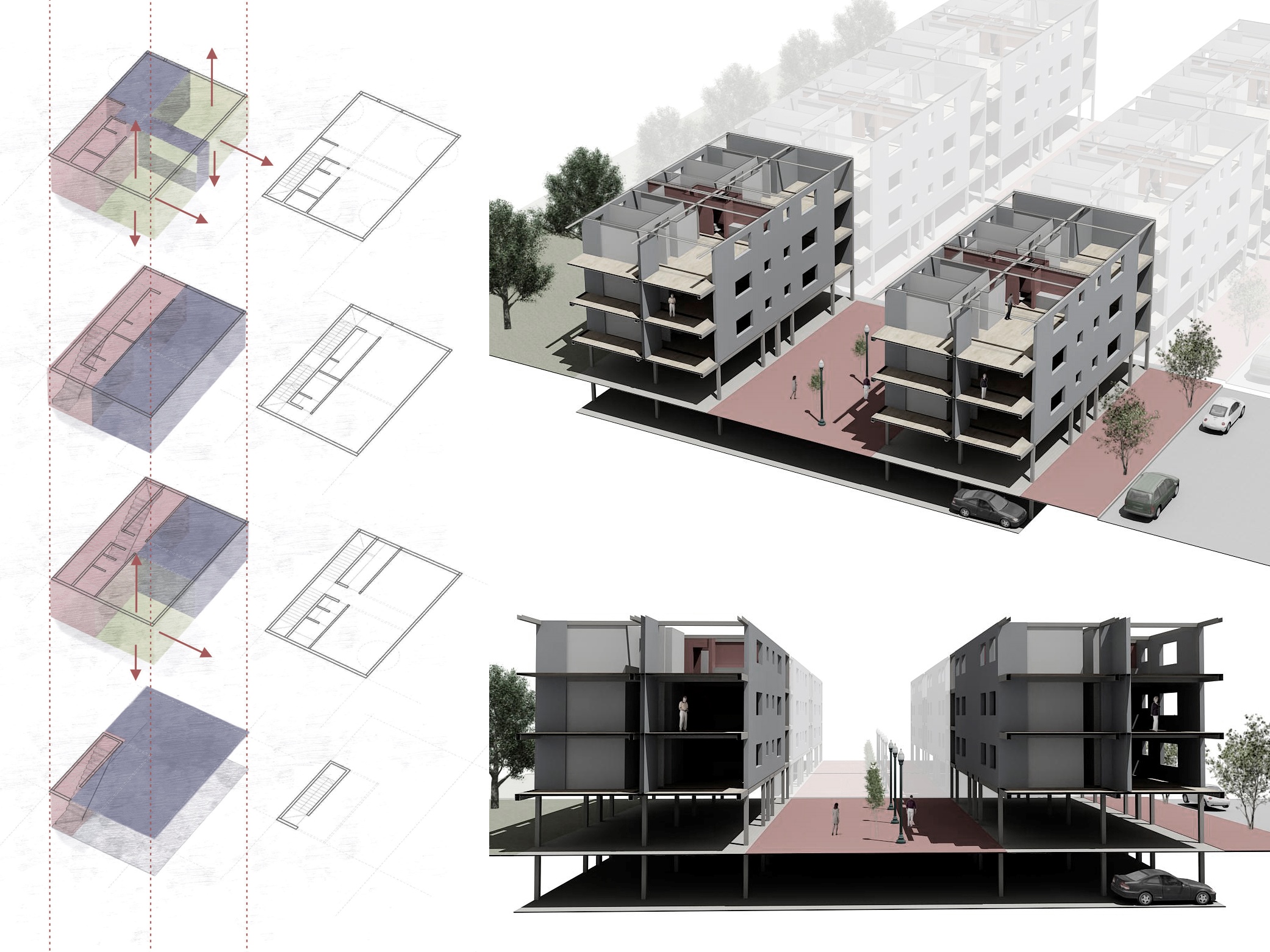Prefiguración espacial–dimensional de la casa y alternativas de reconfiguración; estructura de la pieza manzana