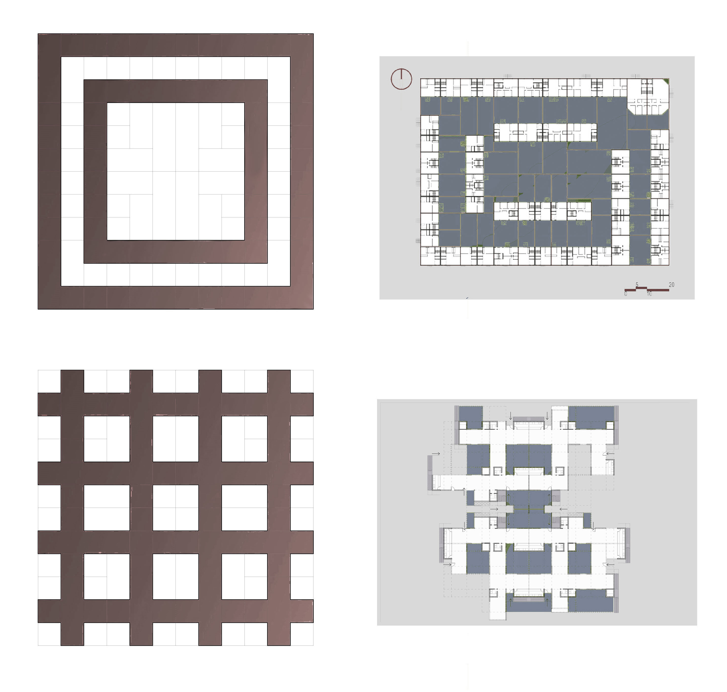 Alternativas de organización en piezas urbanas: línea–trama