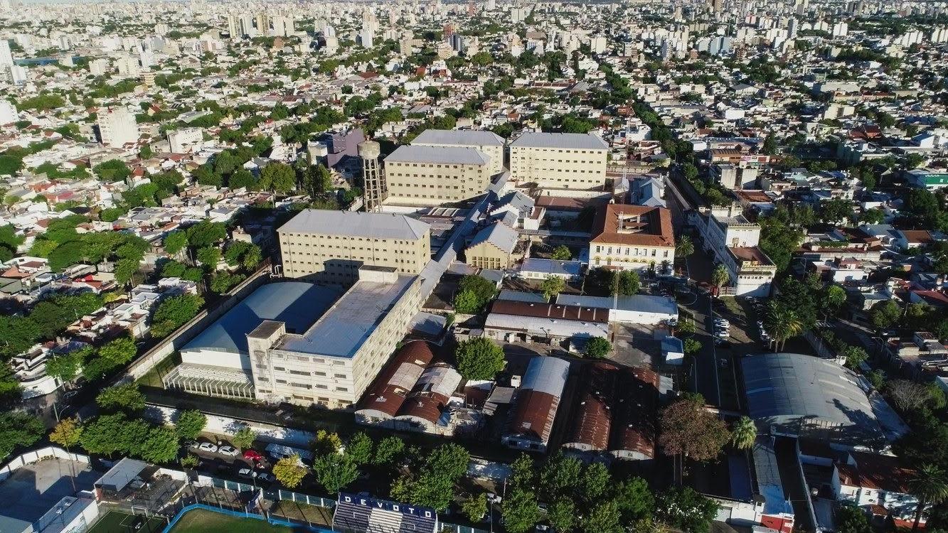 Vista aérea de la cárcel de
Devoto en la ciudad de Buenos Aires