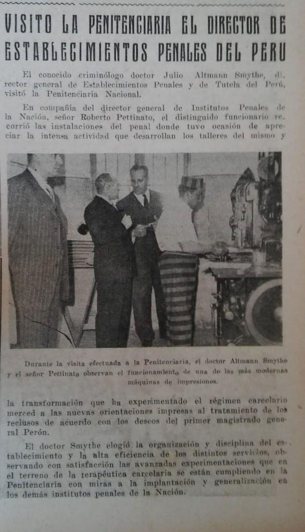 Visita de Altman Smythe a la Argentina, 1947.