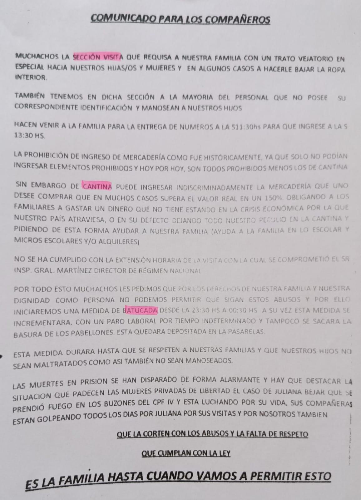 Comunicado
del SUTPLA &ndash; mayo de 2019