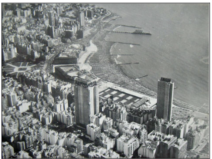  Mar del Plata, principios de la d&eacute;cada de
1970 (vista a&eacute;rea)