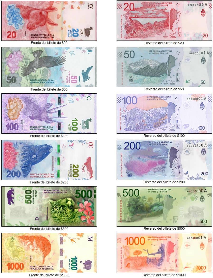 Corpus B: billetes
de 2016, actualmente en circulaci&oacute;n, dise&ntilde;ados con fauna aut&oacute;ctona