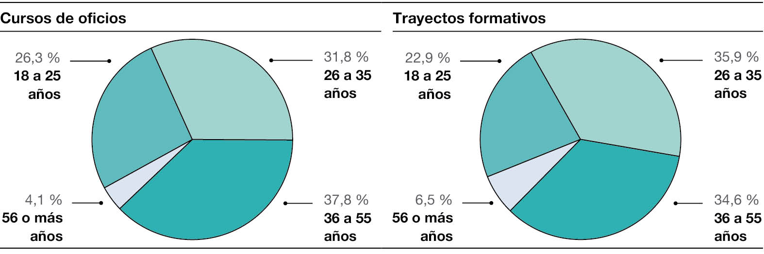 Figura 2. Distribución según las edades