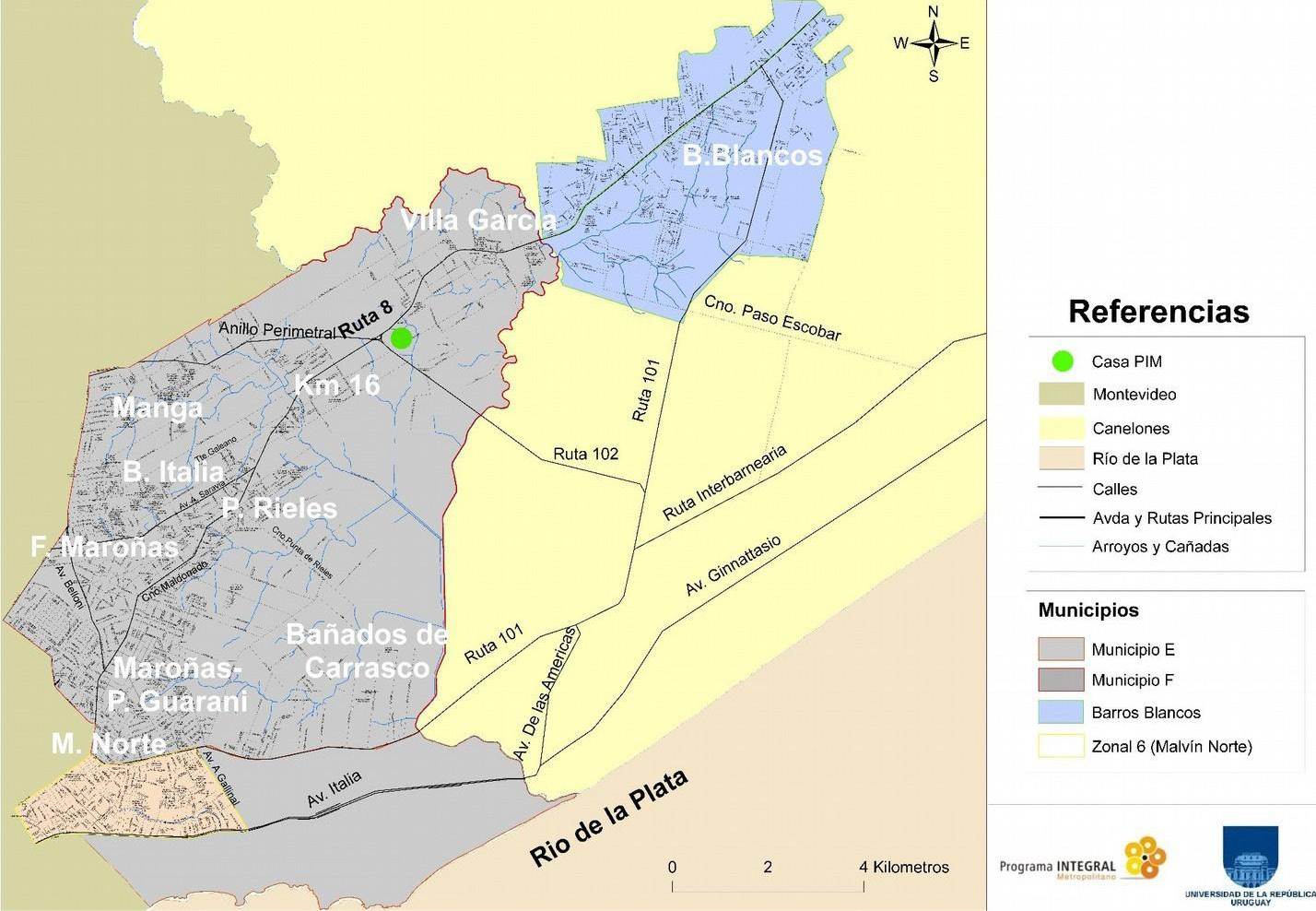 Territorio de referencia del Programa Integral Metropolitano