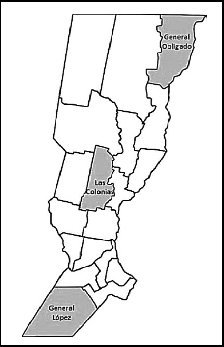 Departamentos General Obligado, Las Colonias y General L&oacute;pez