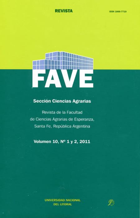 					View Vol. 10 No. 1/2 (2011): FAVE Sección Ciencias Agrarias
				