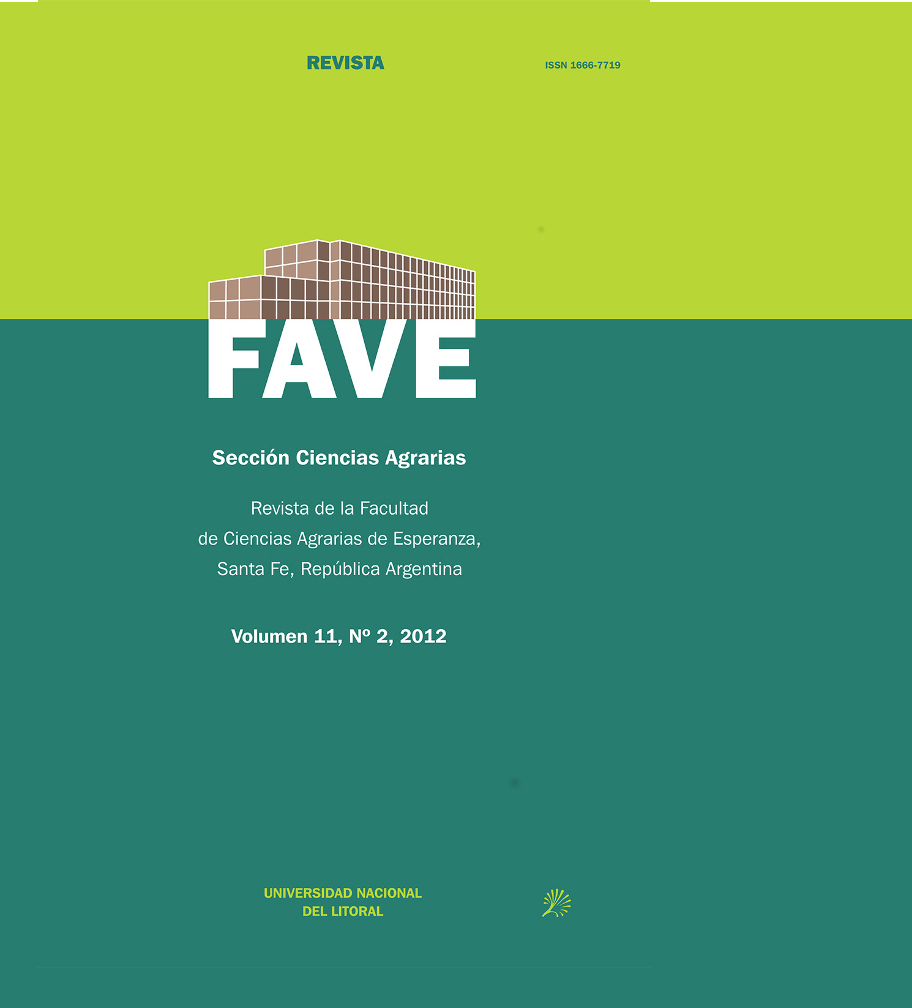 					View Vol. 11 No. 2 (2012): FAVE Sección Ciencias Agrarias
				