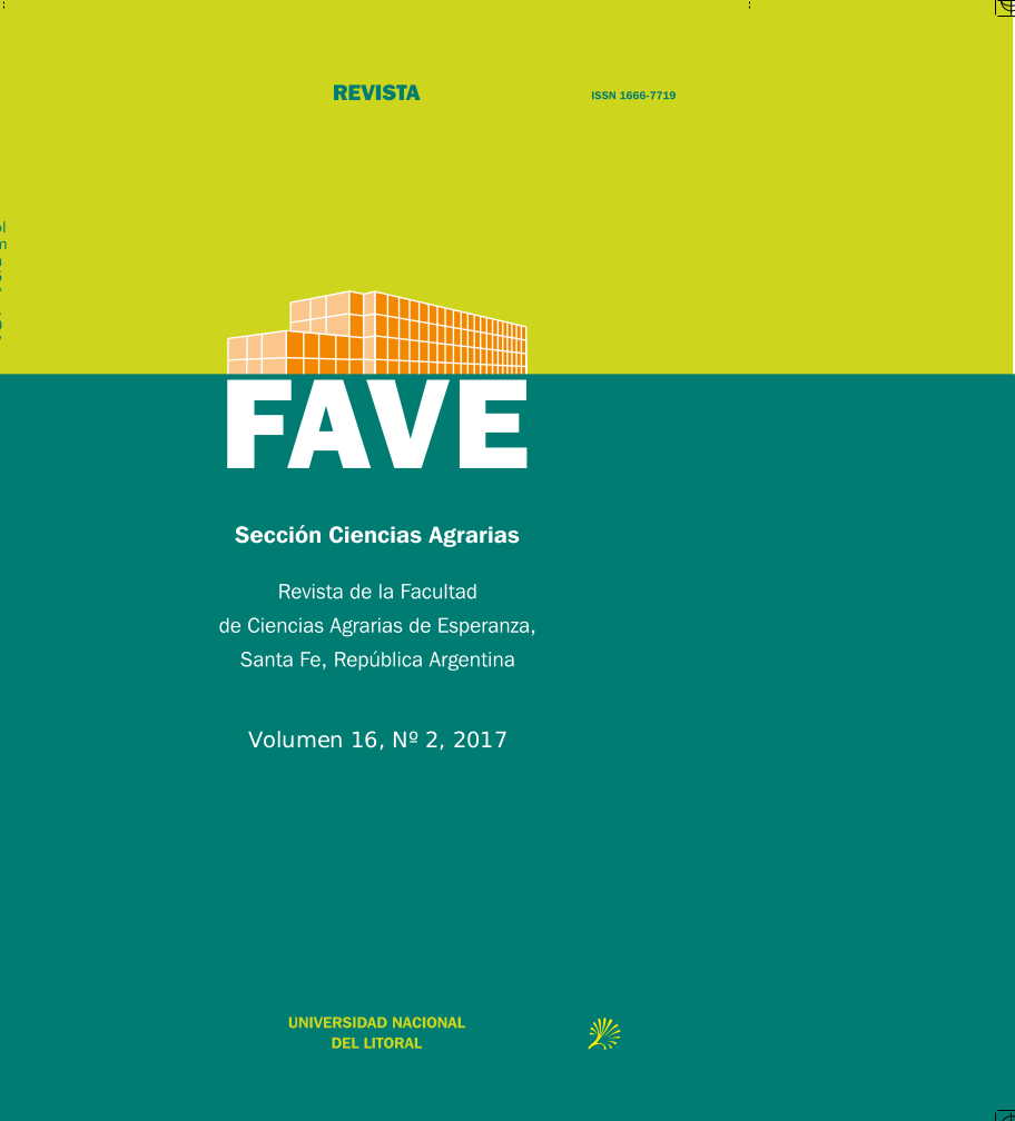					View Vol. 16 No. 2 (2017): FAVE Sección Ciencias Agrarias
				