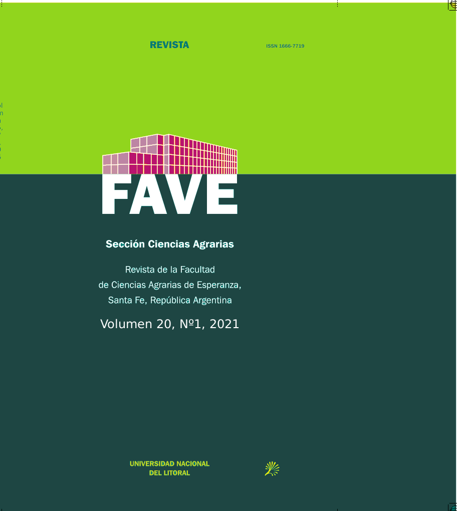 					Ver Vol. 20 Núm. 1 (2021): FAVE Sección Ciencias Agrarias
				