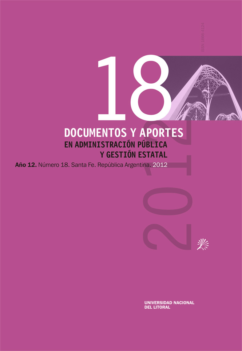 					Ver Núm. 18 (12): Documentos y Aportes en Administración Pública
				