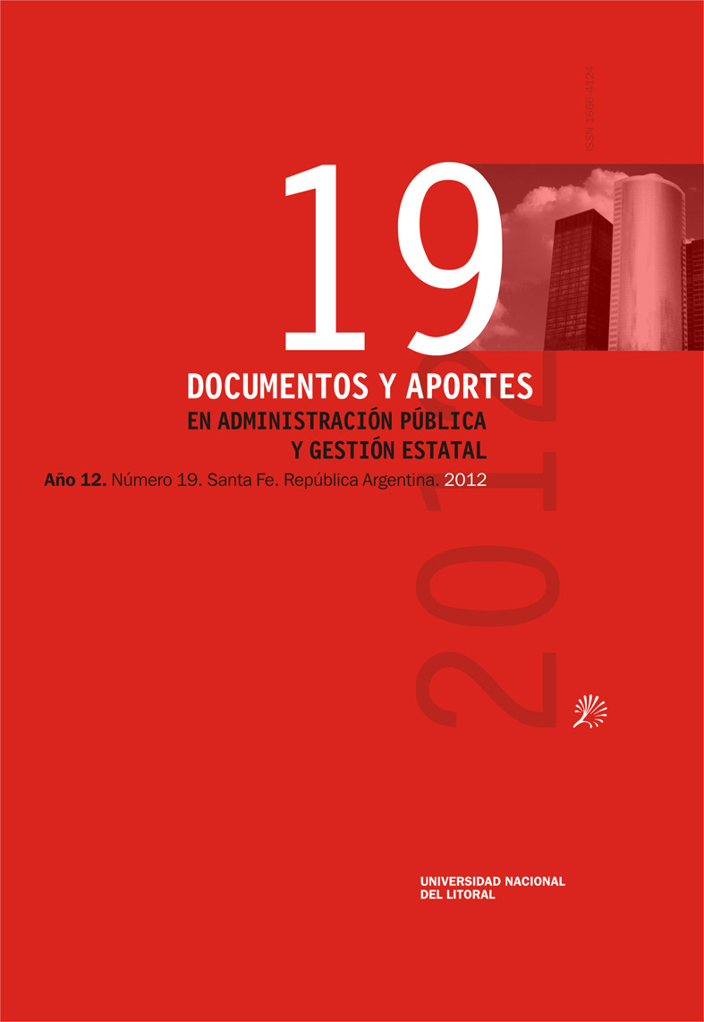					Ver Núm. 19 (12): Documentos y Aportes en Administración Pública
				