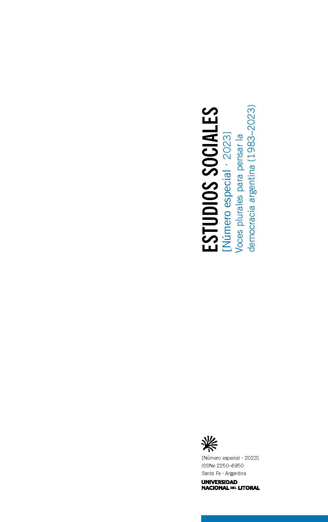 					Ver Núm. 64 (2023): Estudios Sociales (edición especial)
				