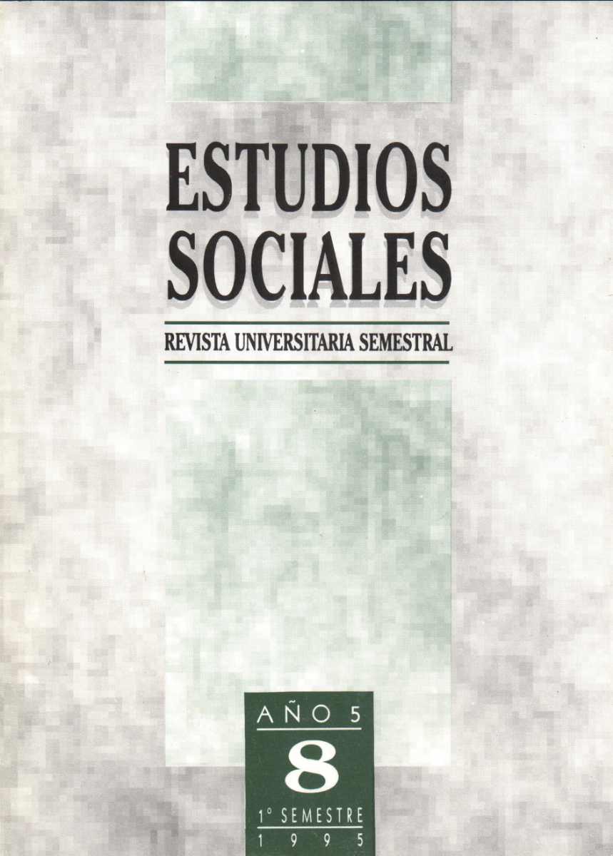 					View Vol. 8 No. 1 (1995): Estudios Sociales
				