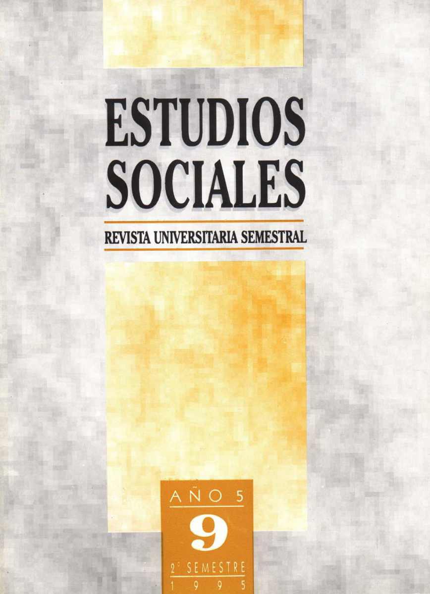 					Ver Vol. 9 Núm. 1 (1995): Estudios Sociales
				