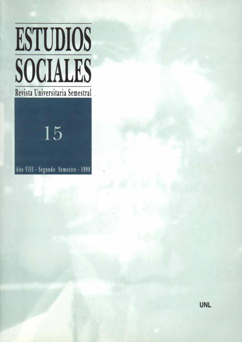 					Ver Vol. 15 Núm. 1 (1998): Estudios Sociales
				