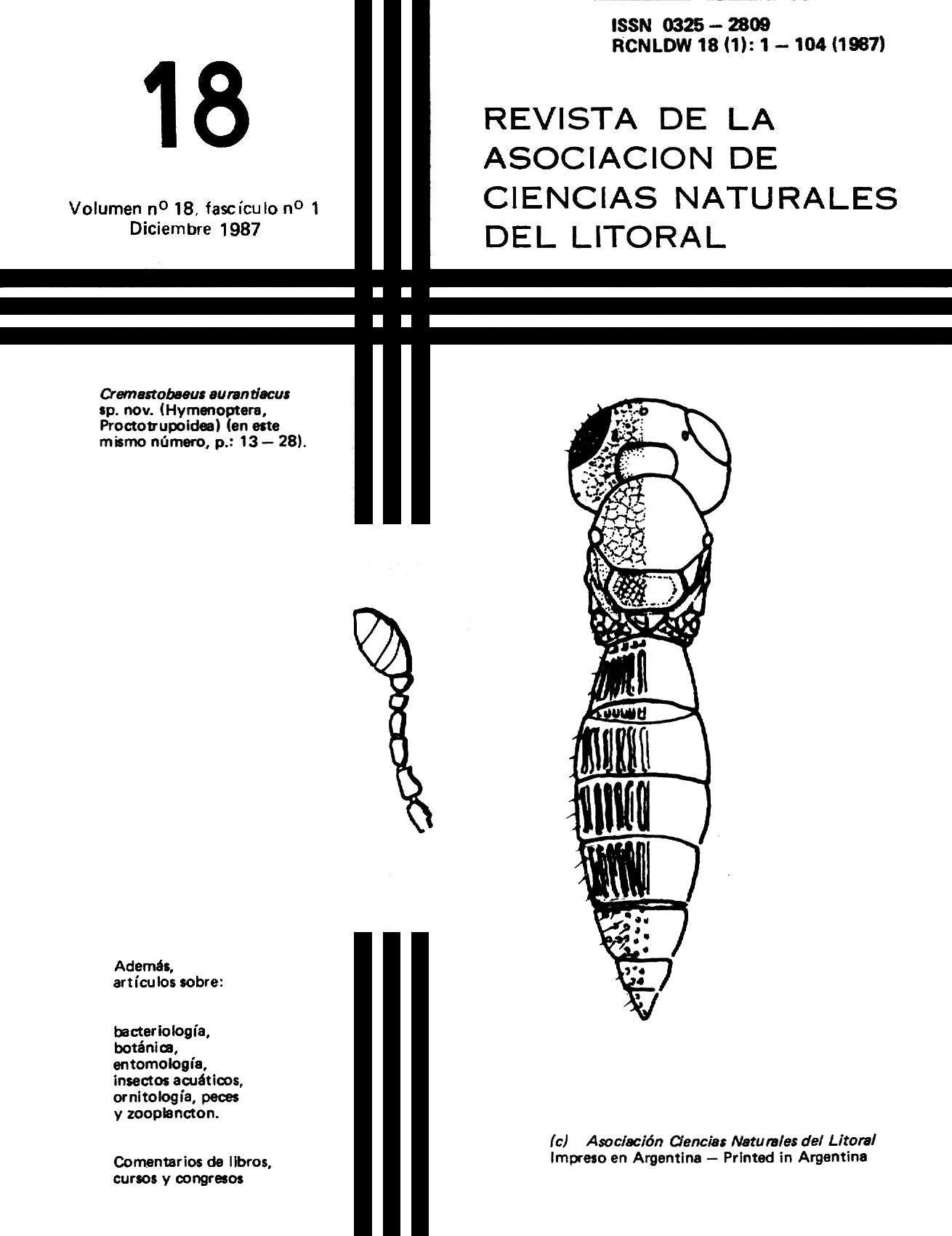 					Ver Vol. 1 Núm. 18 (1987): Natura Neotropicalis
				