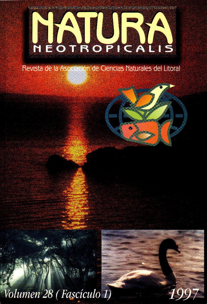 					Ver Vol. 1 Núm. 28 (1997): Natura Neotropicalis
				