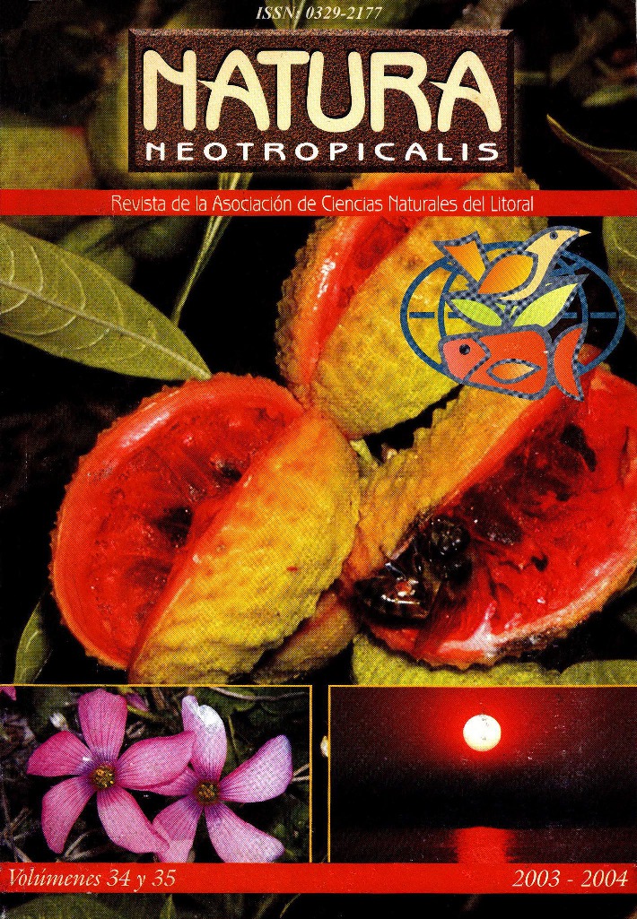 					Ver Vol. 1 Núm. 34/35 (2003): Natura Neotropicalis
				