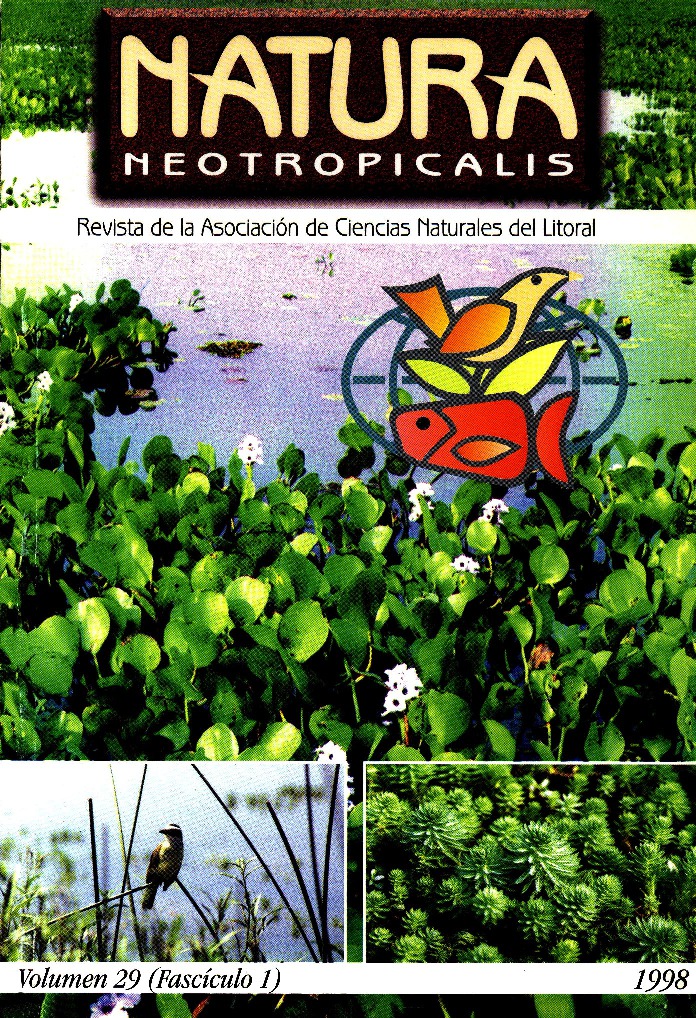 					Ver Vol. 1 Núm. 29 (1998): Natura Neotropicalis
				