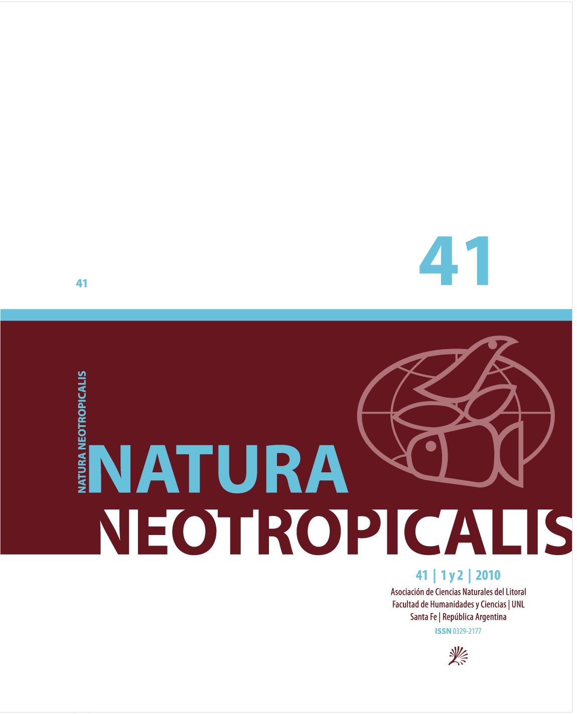 					Ver Vol. 1 Núm. 41 (2010): Natura Neotropicalis
				