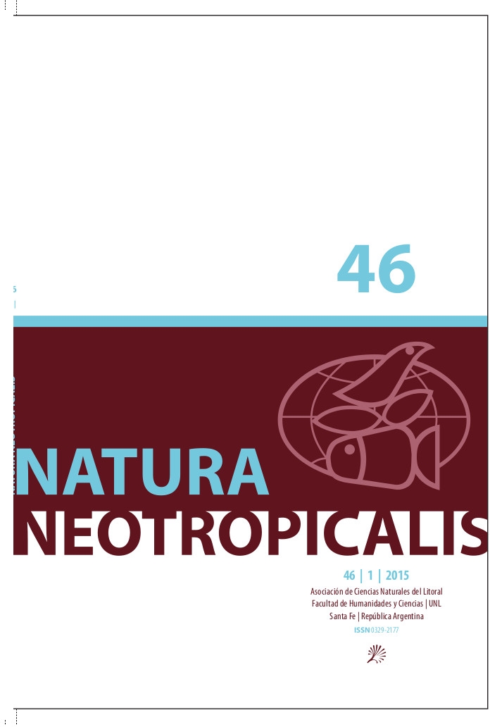 					Ver Vol. 1 Núm. 46 (2015): Natura Neotropicalis
				