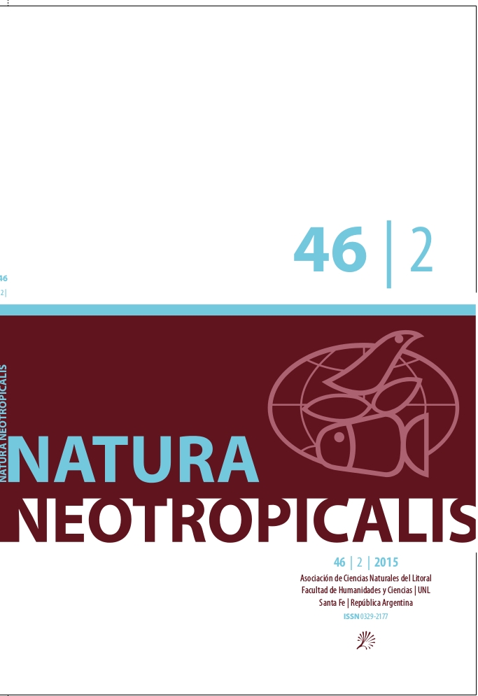 					Ver Vol. 2 Núm. 46 (2015): Natura Neotropicalis
				
