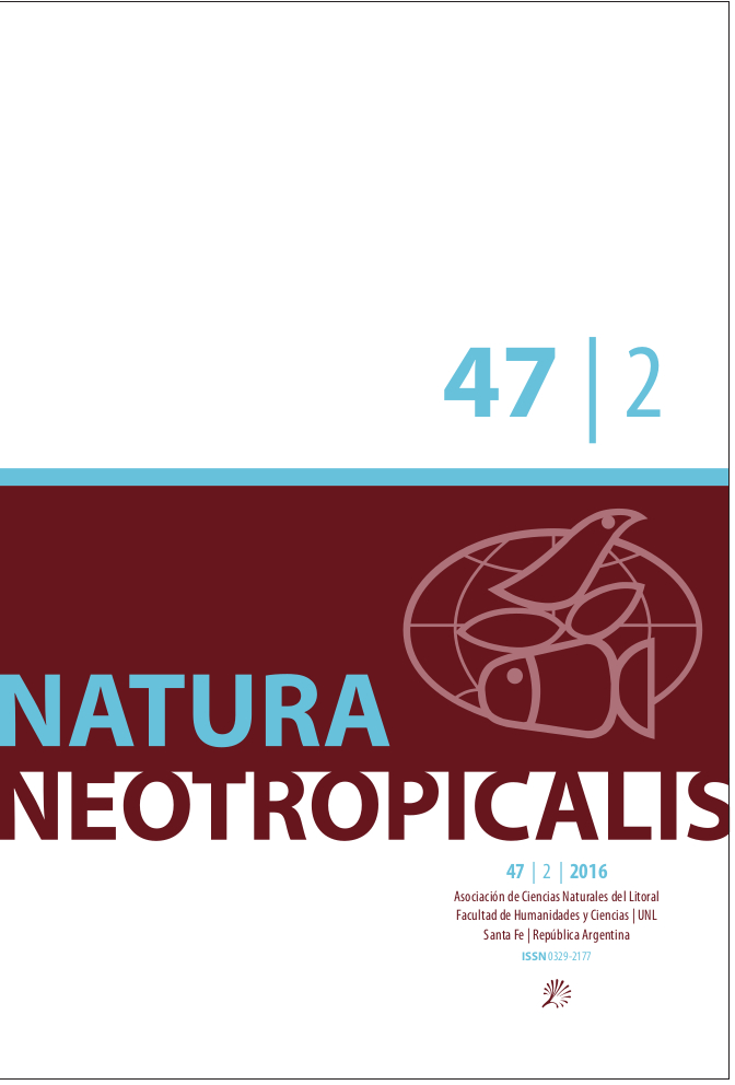 					Ver Vol. 2 Núm. 47 (2016): Natura Neotropicalis
				