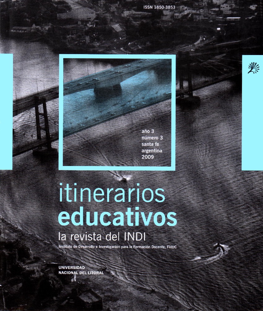 					Visualizar v. 1 n. 3 (2009): Itinerarios Educativos
				
