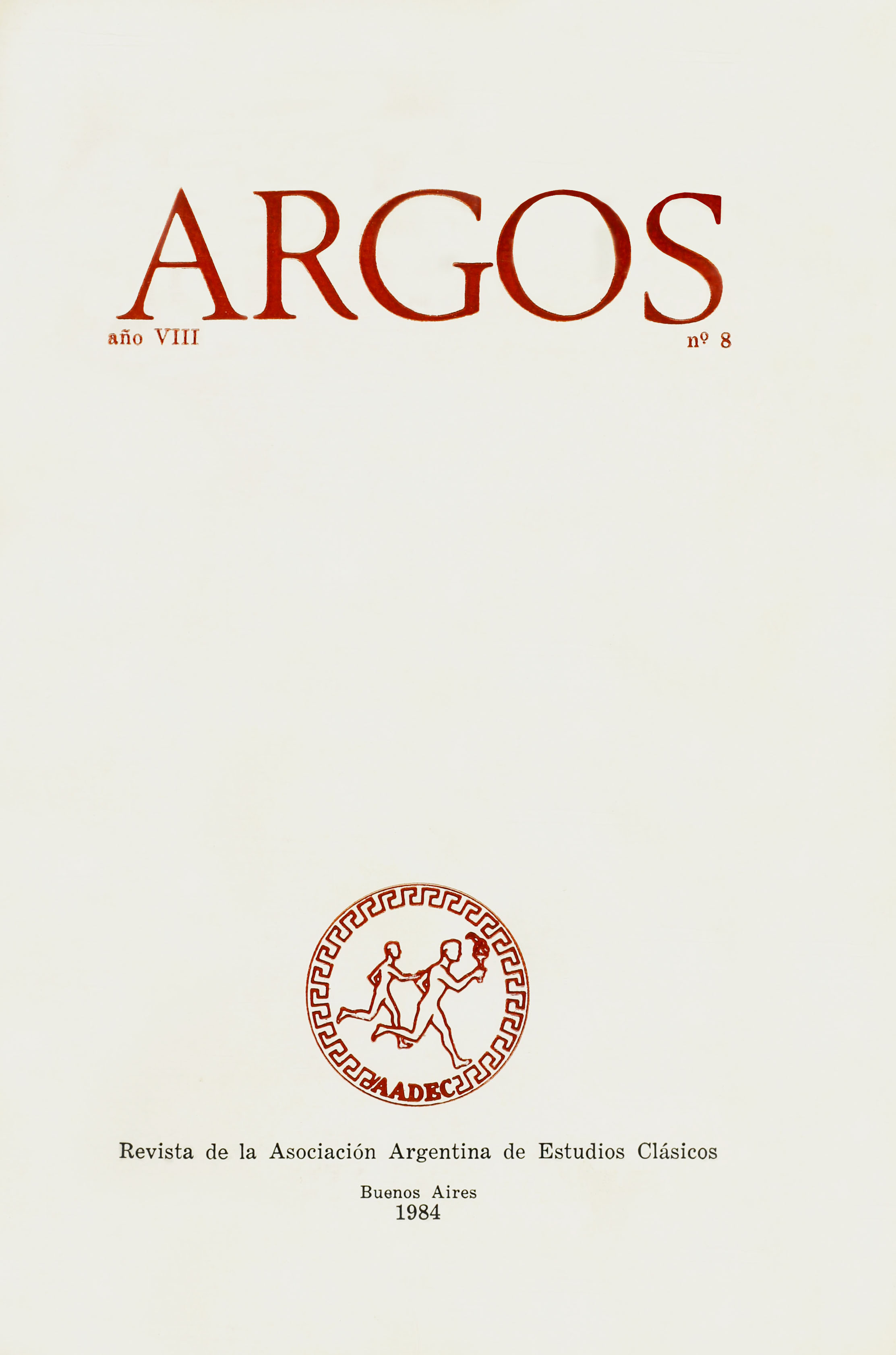 Imagen de tapa de Revista Tópicos Nº 8